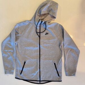 Nike Grey Zip Up Hoodie with Black Details